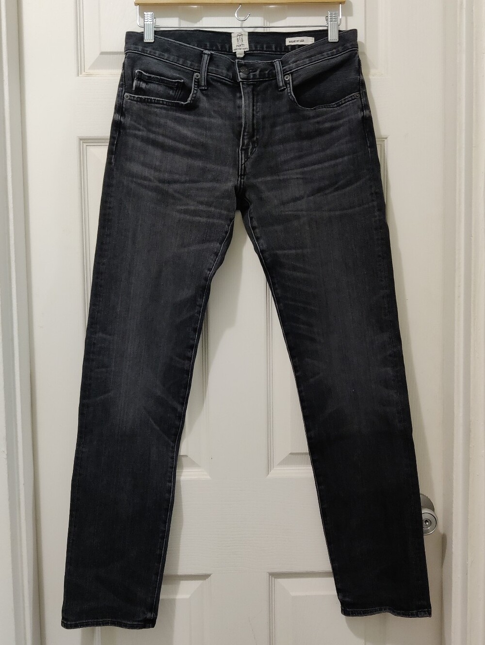 Hiroshi Kato Men's Size 32 The Pen Slim Medium Grey Selvedge Denim Jeans